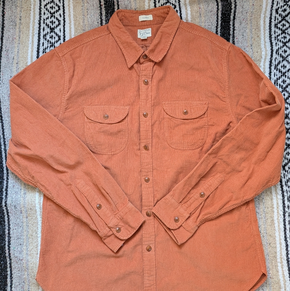 J. Crew Terracotta / Clay Corduroy Shirt